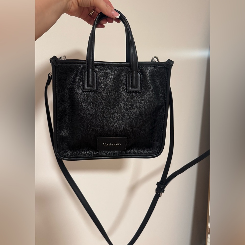 Calvin Klein black small tote bag